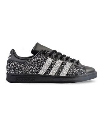 adidas black glitter shoes