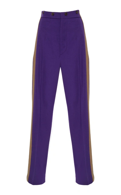 Shop Joseph Annam Panel Pants In Purple