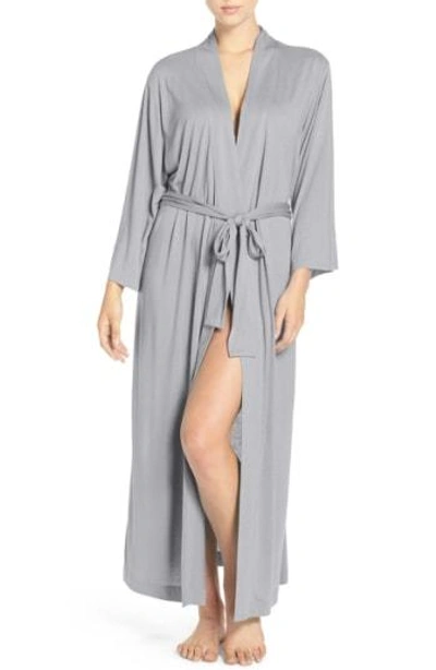 Shop Natori 'shangri-la' Robe In Heather Grey