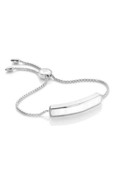 Shop Monica Vinader Baja Stone Bracelet In White Chalcedony/ Silver