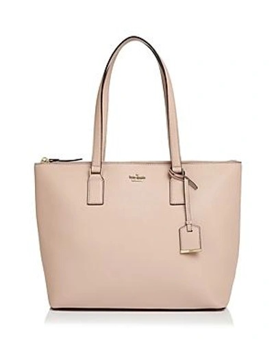 Shop Kate Spade New York Cameron Street Lucie Saffiano Leather Tote In Warm Vellum Nude/gold