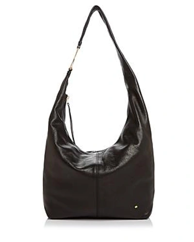 Shop Halston Heritage Tina Slouchy Large Leather Hobo In Black/gold