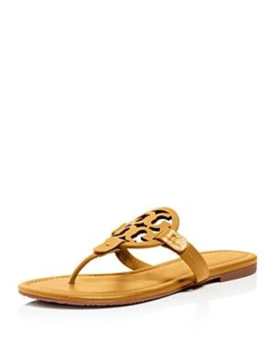 Shop Tory Burch Women's Miller Leather Thong Sandals In Dusty Cassia