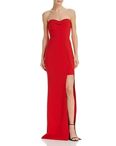 Shop Likely Ella Strapless Gown In Scarlet