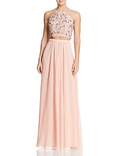 Shop Decode 1.8 Embellished Two-piece Dress - 100% Exclusive In Blush
