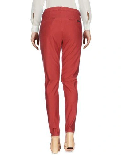 Shop 7 For All Mankind Casual Pants In Brick Red
