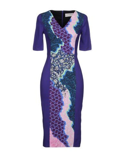 Shop Peter Pilotto Knee-length Dress In Purple