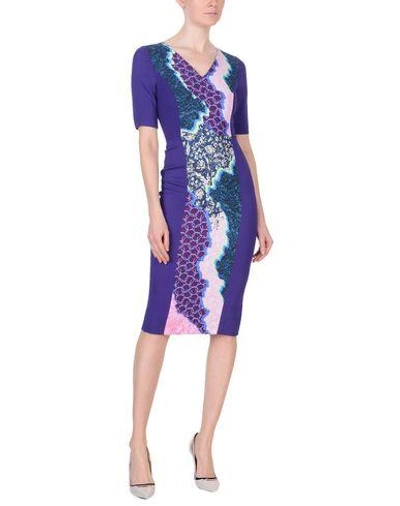 Shop Peter Pilotto Knee-length Dress In Purple