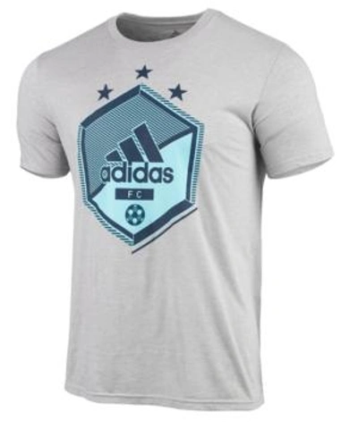 Shop Adidas Originals Adidas Men's Graphic Soccer T-shirt In Medium Grey