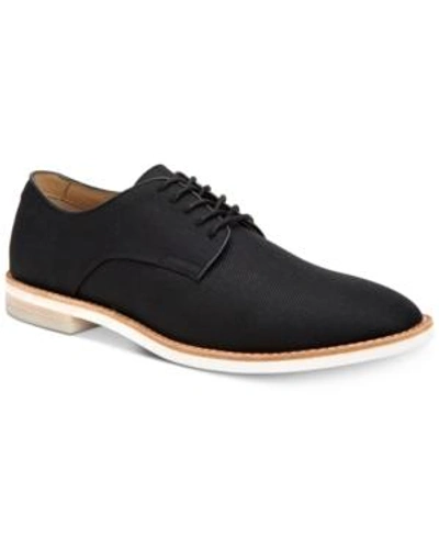 Shop Calvin Klein Men's Aggussie Nylon Oxfords Men's Shoes In Black