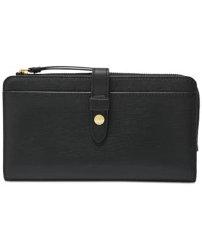 Shop Fossil Fiona Tab Wallet In Black