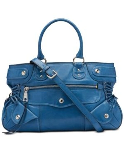 Shop Dkny Dana Extra-large Satchel, Created For Macy's In Steel Blue