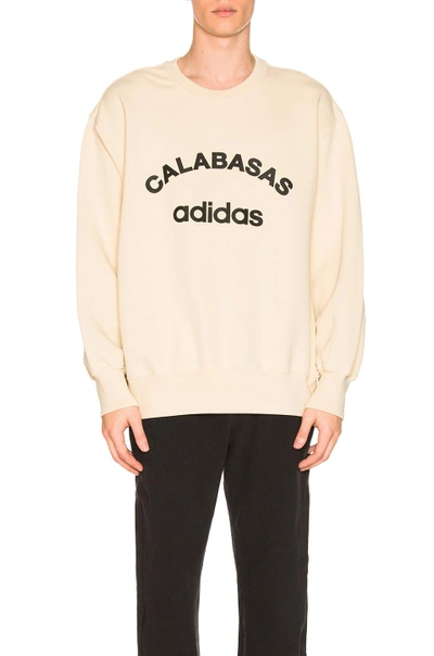 Yeezy Calabasas Adidas Print Cotton Sweatshirt In Neutrals | ModeSens