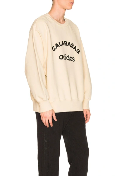 Yeezy Calabasas Adidas Print Cotton Sweatshirt In Neutrals | ModeSens