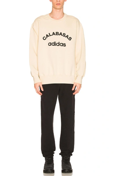 Yeezy Calabasas Adidas Print Cotton Sweatshirt In Neutrals | ModeSens