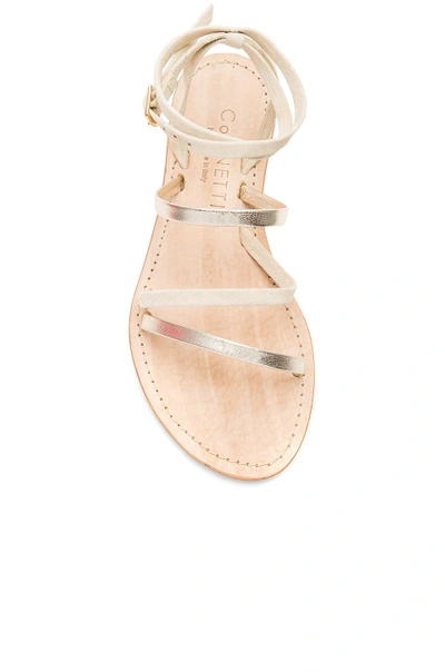Shop Cornetti Lipari Sandal In Metallic Gold