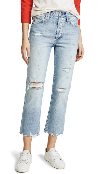 Shop Amo Loverboy Relaxed Straight Leg Jeans In Retro