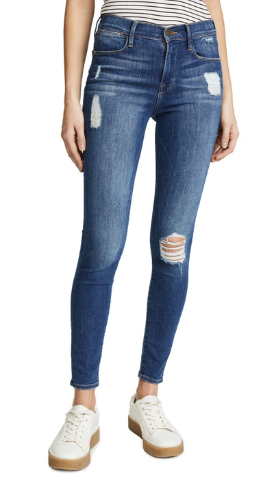 Shop Frame Le High Skinny Jeans In Hilltop