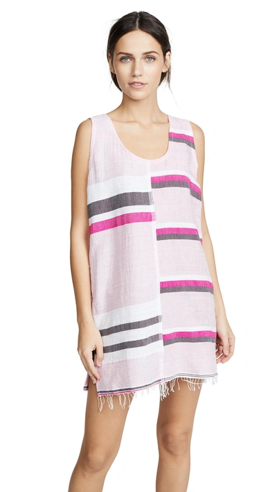 Shop Lemlem Mimi Split Tank Dress In Pink