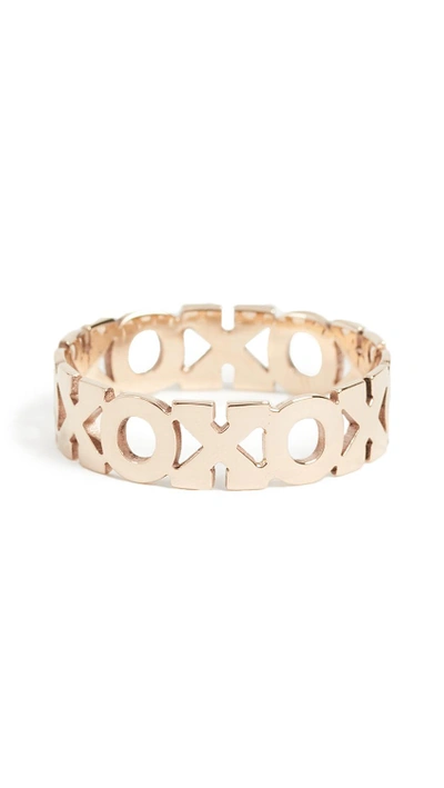 Shop Zoë Chicco 14k Gold Xo Eternity Ring In Yellow Gold