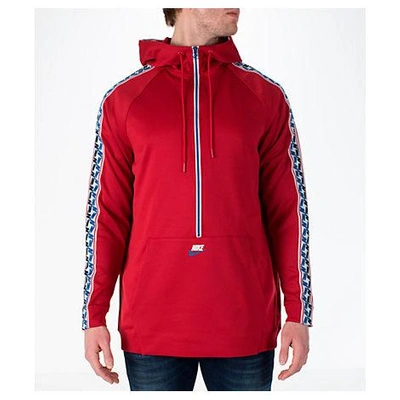 Nike Men's Sportswear Air Max Taped Half-zip Hoodie, Red | ModeSens