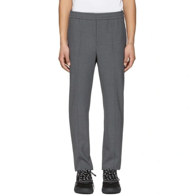 Shop Neil Barrett Grey Wool Melange Trousers In 244