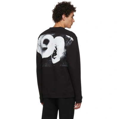 Shop Raf Simons Black Joy Division Print Sweatshirt In 00099 Black
