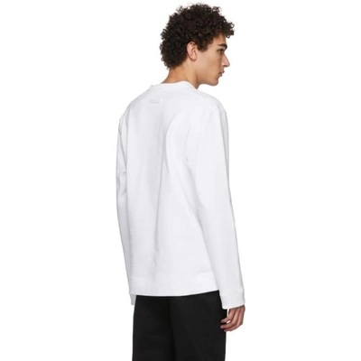Shop Raf Simons White Joy Division Print Sweatshirt In 00010 White