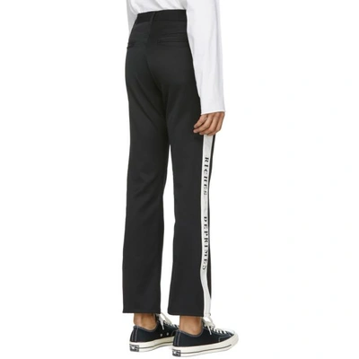 Shop Enfants Riches Deprimes Black Wool Track Trousers In Black/white