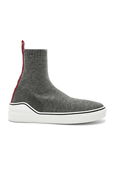 Shop Givenchy George V Mid Sock Sneakers In Gray