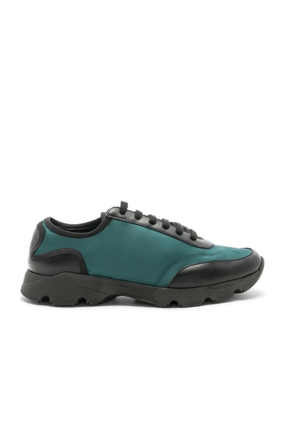 Shop Marni Lace Up Sneakers In Green