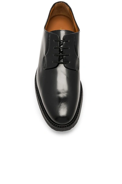 Shop Common Projects Derby Shine In Black & Black