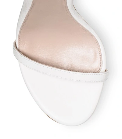 Shop Stuart Weitzman The Nudistsong In White Matte Leather