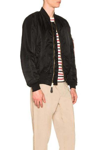 Alpha Industries Men's Blood Chit Bomber Jacket Black MA-1 100101 - Icon  Store