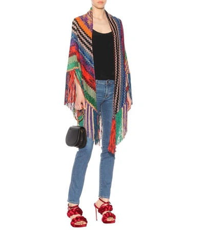 Shop Missoni Metallic Fringed Scarf In Multicoloured