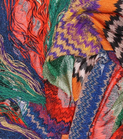 Shop Missoni Metallic Fringed Scarf In Multicoloured