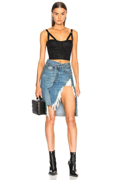 Shop R13 Norbury Denim Skirt In Jasper