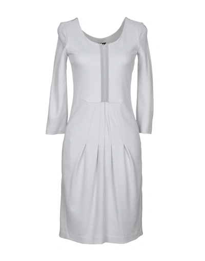 Shop Emporio Armani Short Dresses In Light Grey