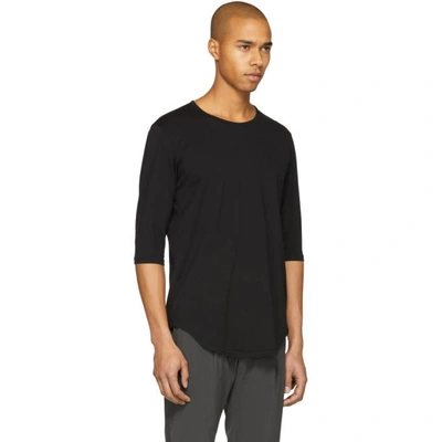 Shop Attachment Black Three-quarter Sleeve T-shirt