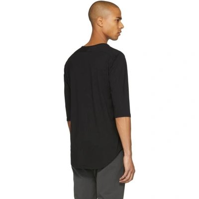 Shop Attachment Black Three-quarter Sleeve T-shirt