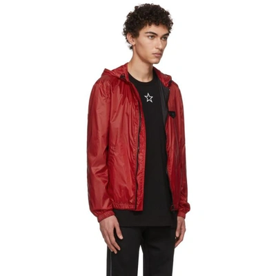 Shop Givenchy Red Hooded Windbreaker In 600 Red