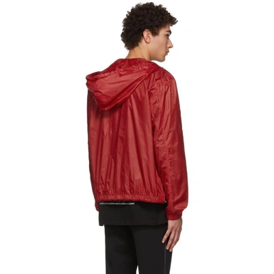 Shop Givenchy Red Hooded Windbreaker In 600 Red