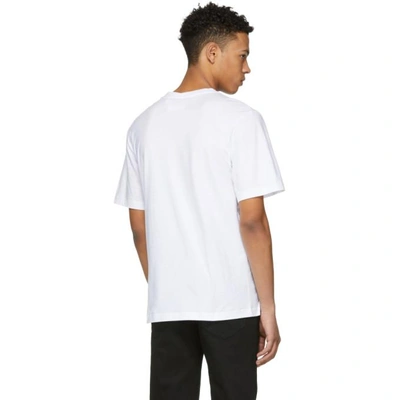 Shop Helmut Lang White Logo T-shirt In C0u.wht.ylw