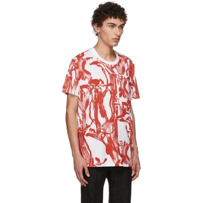 Shop Givenchy White And Red Iris Pocket T-shirt In 112 Red/whi