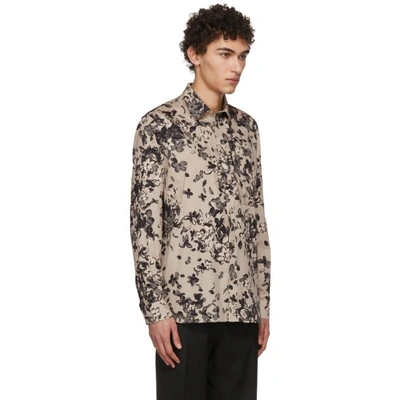 Shop Givenchy Beige Hydrangea Francois Collar Shirt In 250 Beige