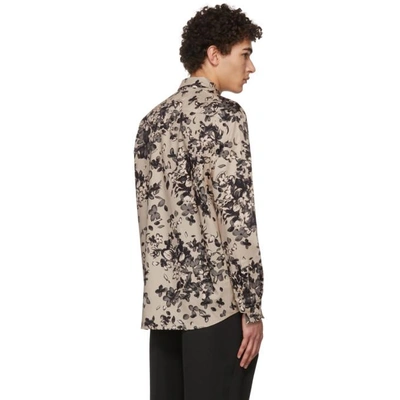 Shop Givenchy Beige Hydrangea Francois Collar Shirt In 250 Beige