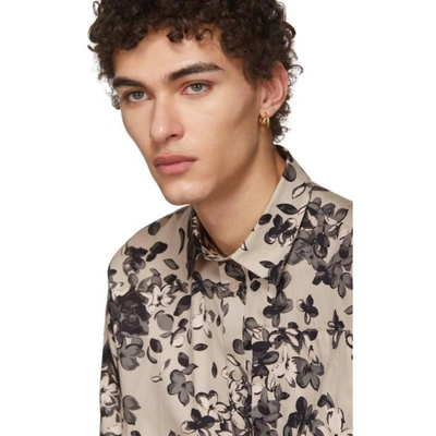 Shop Givenchy Beige Hydrangea Francois Collar Shirt In 250 Beige