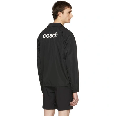 Shop Kolor Black Nylon Coach Jacket