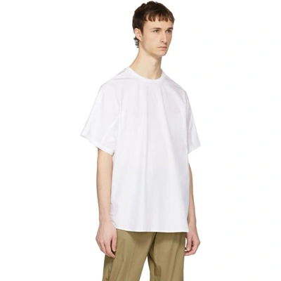 Shop Oamc White Poplin Newton T-shirt In 0270.wht