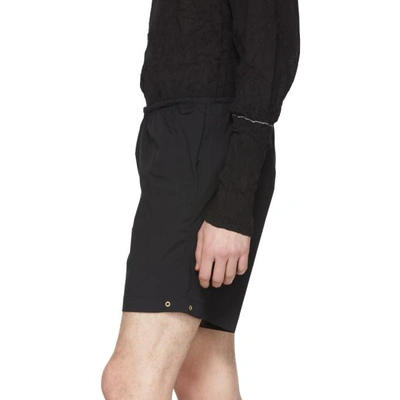 Shop Kolor Black Nylon Drawstring Shorts In C-black